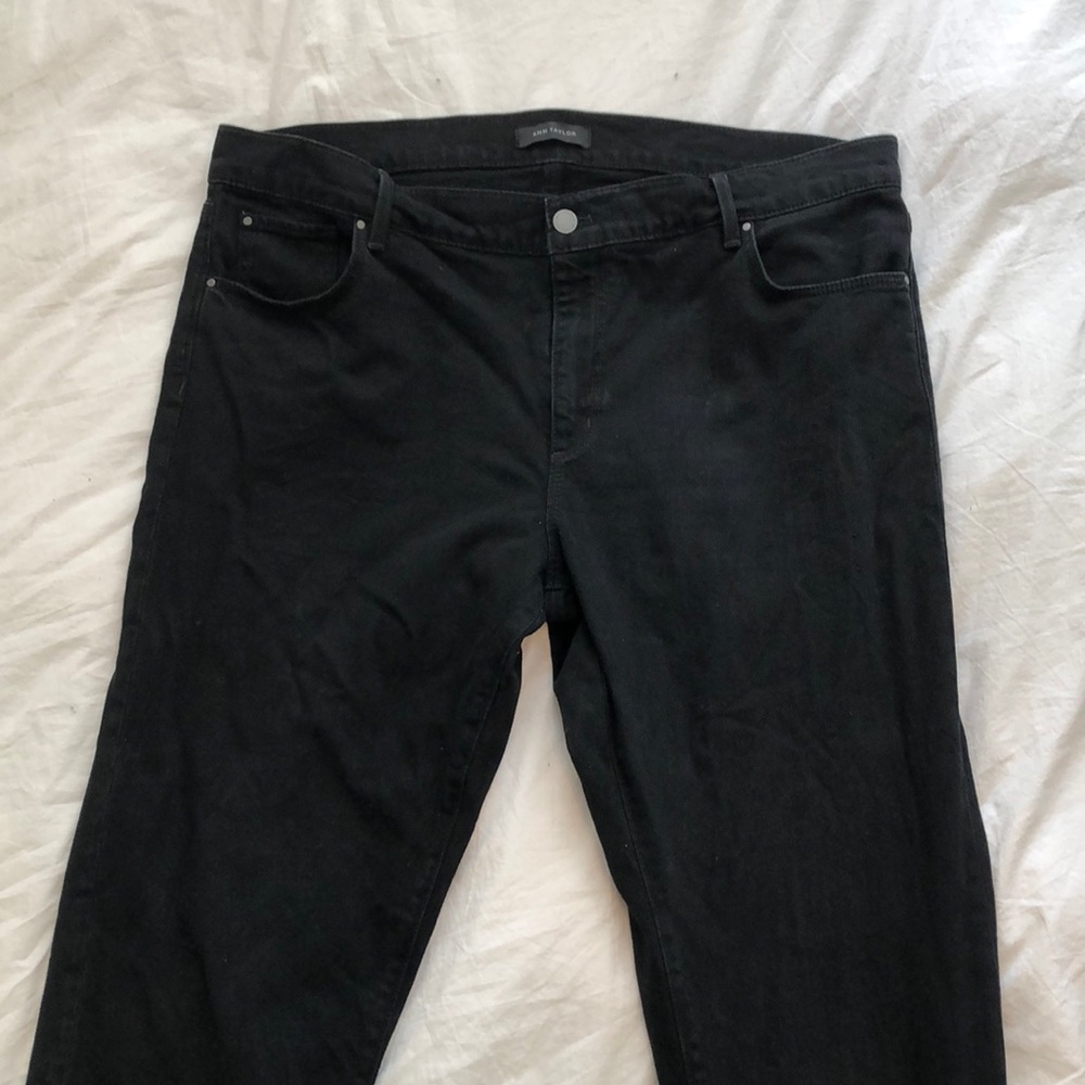 Ann Taylor Black Jeans “low rise girlfriends”